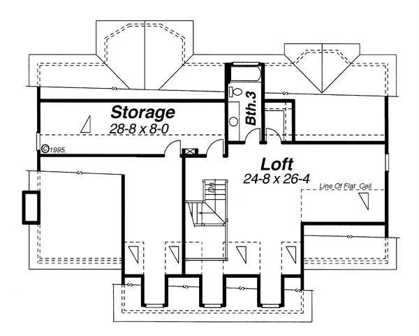 Second Floor Plan for House Plan #128332