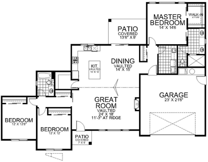 Main Floor Plan for House Plan #800981