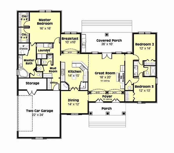 Main Floor Plan for House Plan #431922