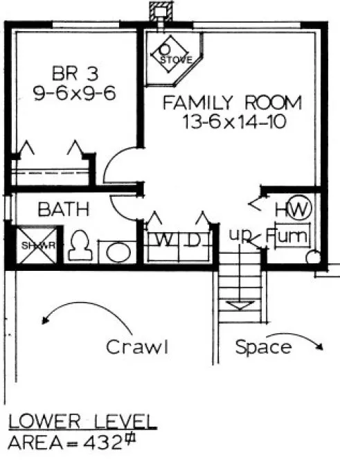 Basement Plan for House Plan #200252