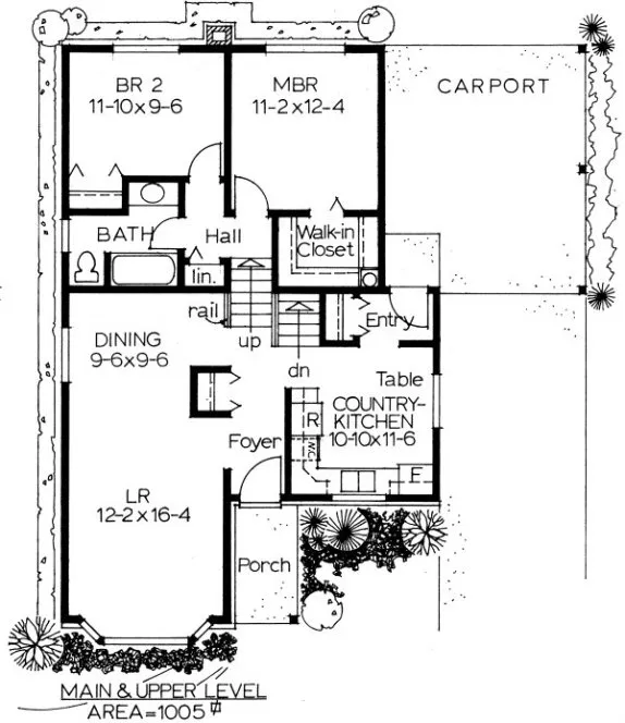 Main Floor Plan for House Plan #200252