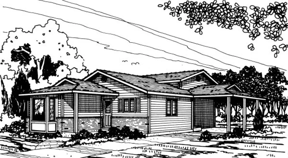 Full Rendering for House Plan #200252