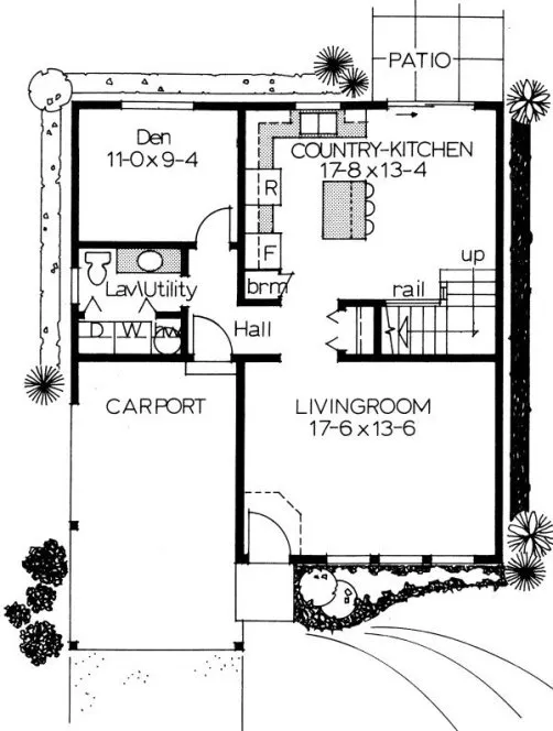 Main Floor Plan for House Plan #200253