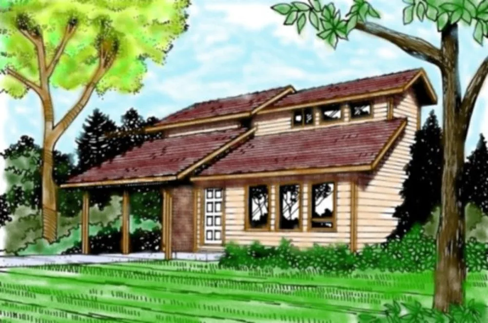 Full Rendering for House Plan #200253