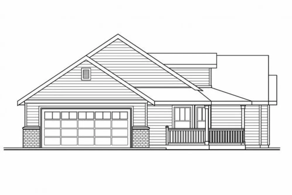 Left Elevation for House Plan #345263