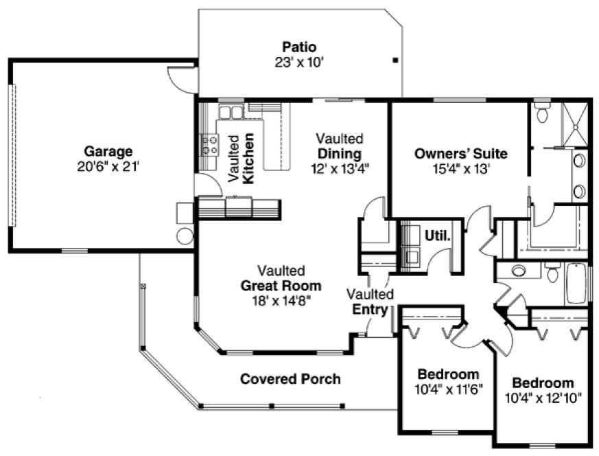 Main Floor Plan for House Plan #345263