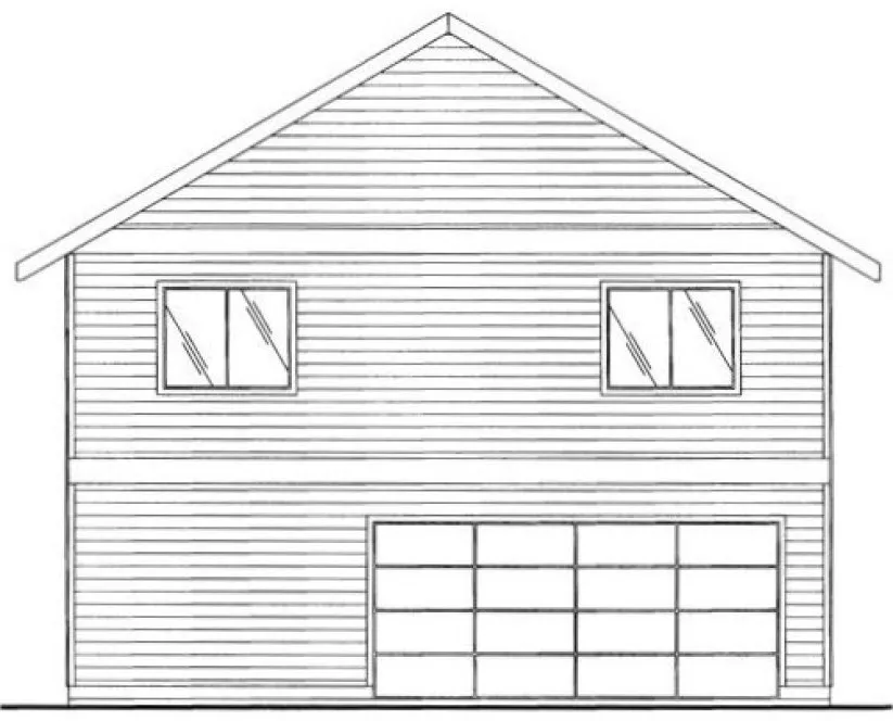 Rear Elevation for House Plan #450231
