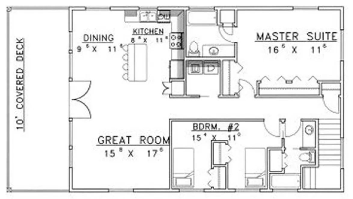 Second Floor Plan for House Plan #450231