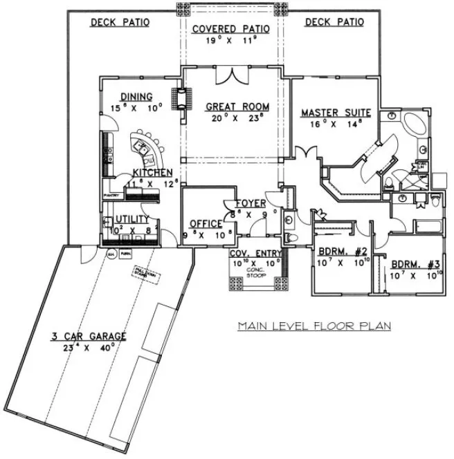 Main Floor Plan for House Plan #450812