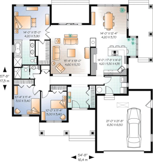 Main Floor Plan for House Plan #141971