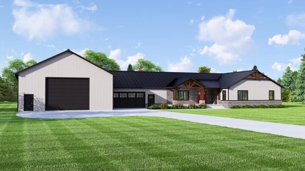 Full Rendering for House Plan #751103