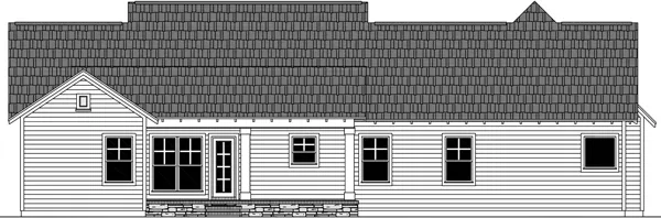 Rear Elevation for House Plan #212023