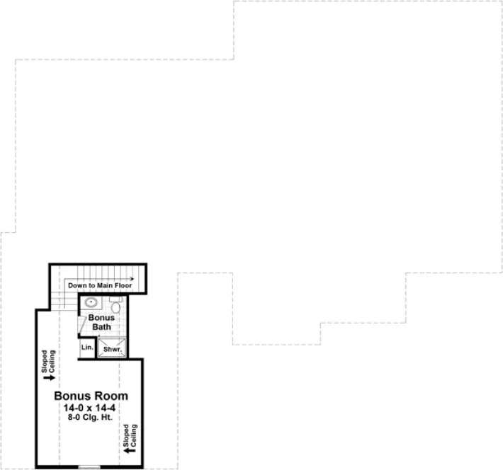 Attic Plan for House Plan #212023