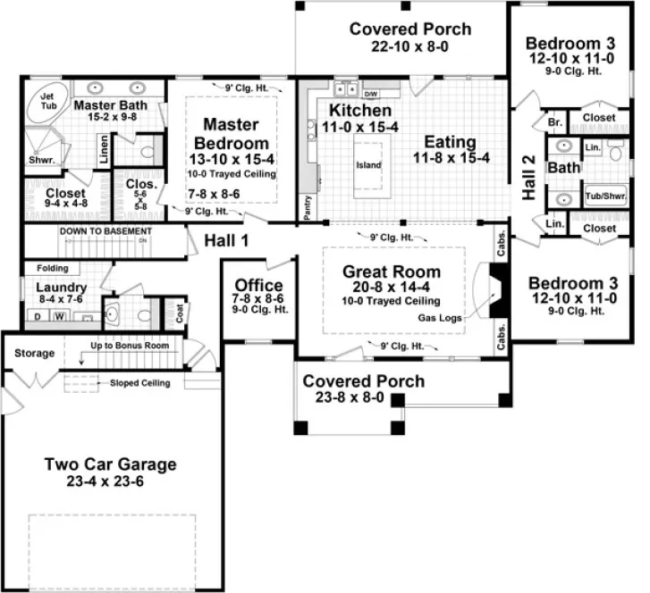 Main Floor Plan for House Plan #212023