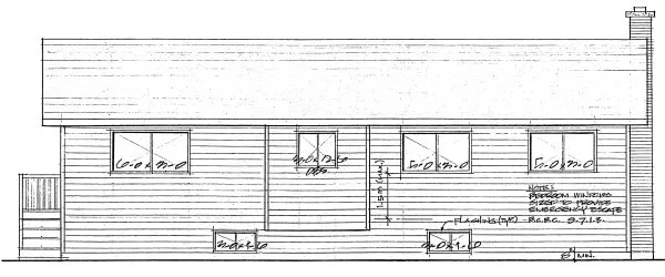 Rear Elevation for House Plan #220160