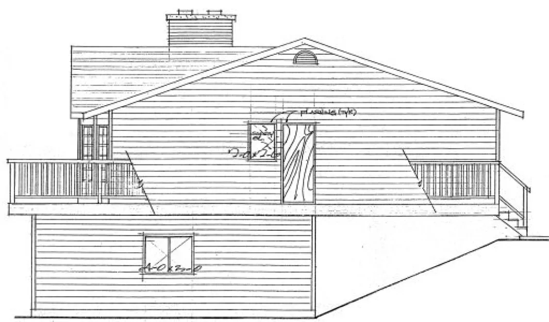 Right Elevation for House Plan #220160