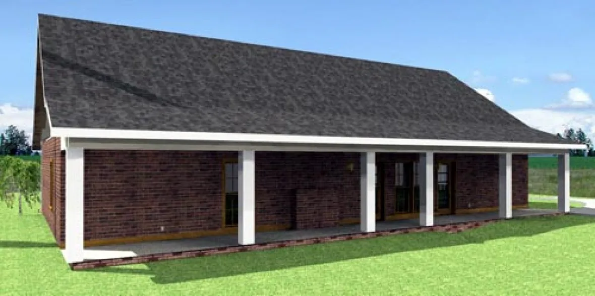 Rear Elevation for House Plan #436581