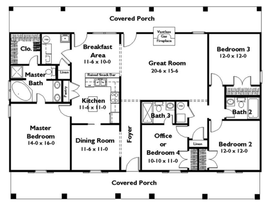 Main Floor Plan for House Plan #436581