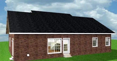 Rear Elevation for House Plan #430071