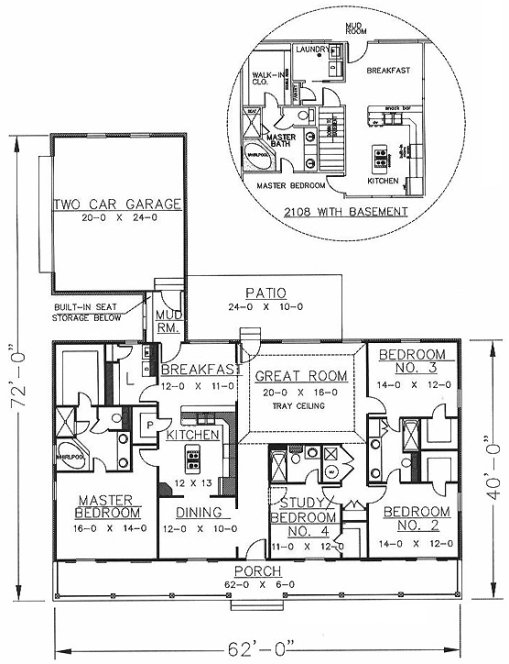 Main Floor Plan for House Plan #436512