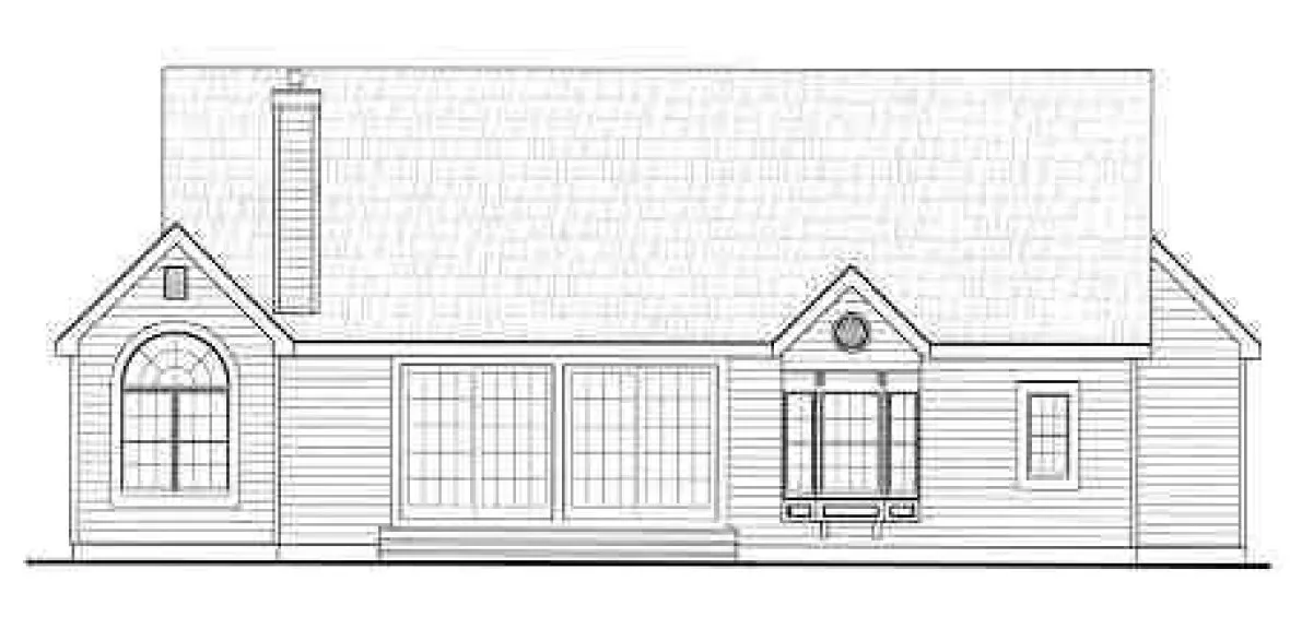Rear Elevation for House Plan #626641