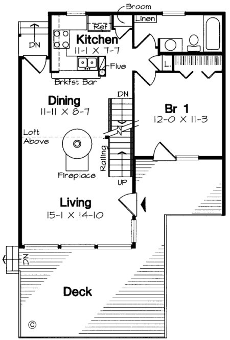 Main Floor Plan for House Plan #189134