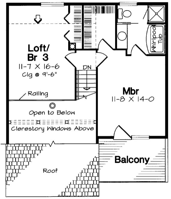 Second Floor Plan for House Plan #189134
