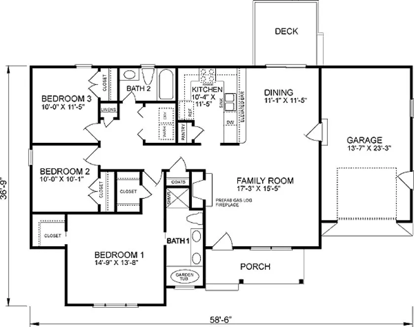 Main Floor Plan for House Plan #658141