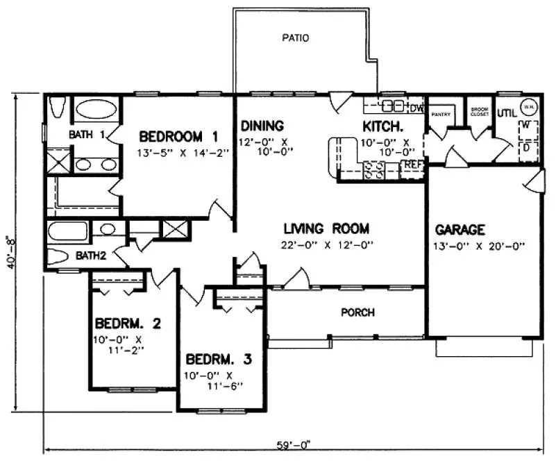 Main Floor Plan for House Plan #659241