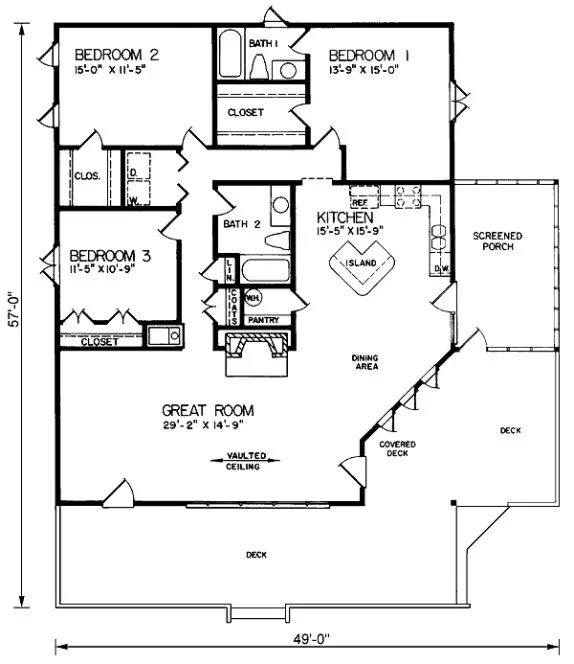 Main Floor Plan for House Plan #657371