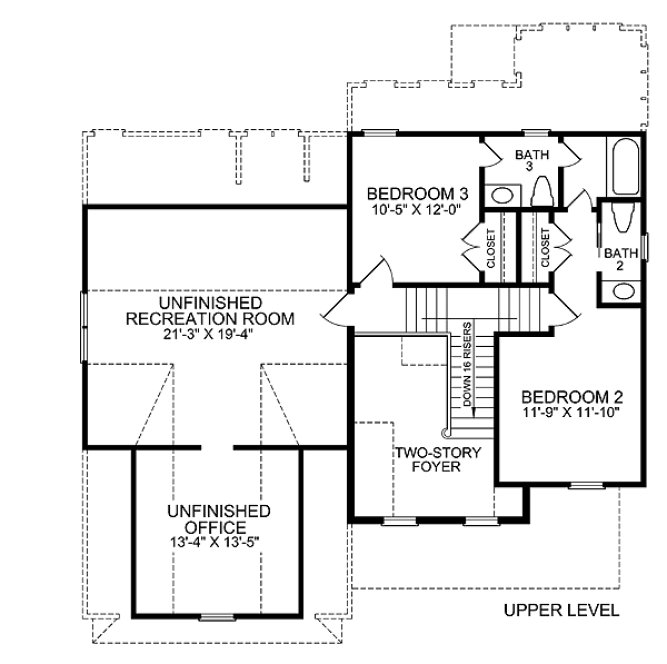 Second Floor Plan for House Plan #653081