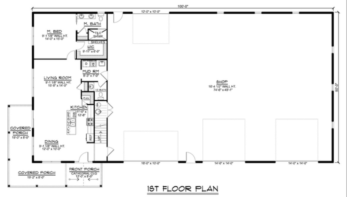 Main Floor Plan for House Plan #758072