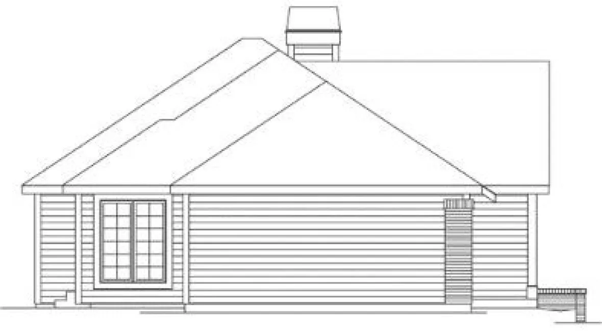Left Elevation for House Plan #631231