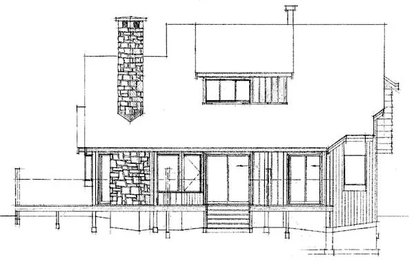 Rear Elevation for House Plan #513751