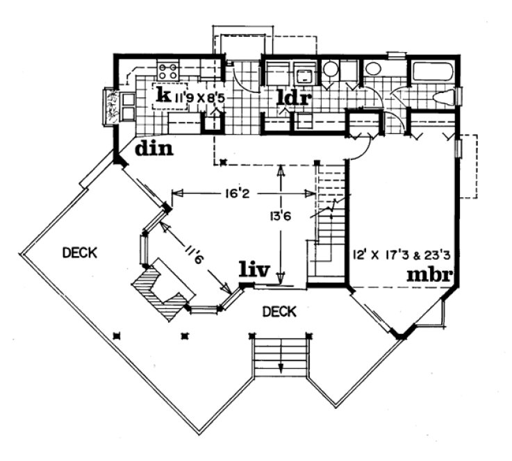Main Floor Plan for House Plan #513751