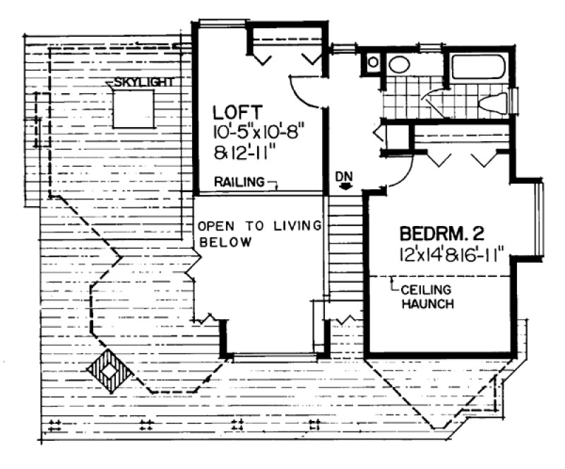 Second Floor Plan for House Plan #513751