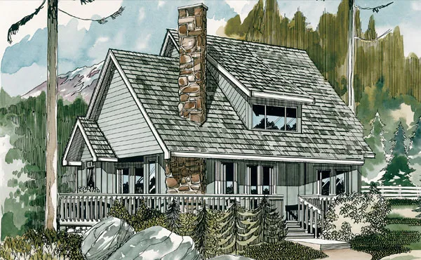 Full Rendering for House Plan #513751