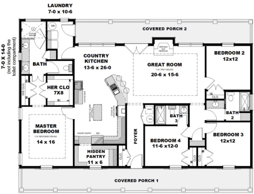 Main Floor Plan for House Plan #430202