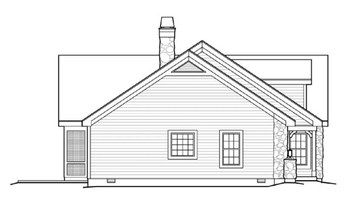 Left Elevation for House Plan #638651