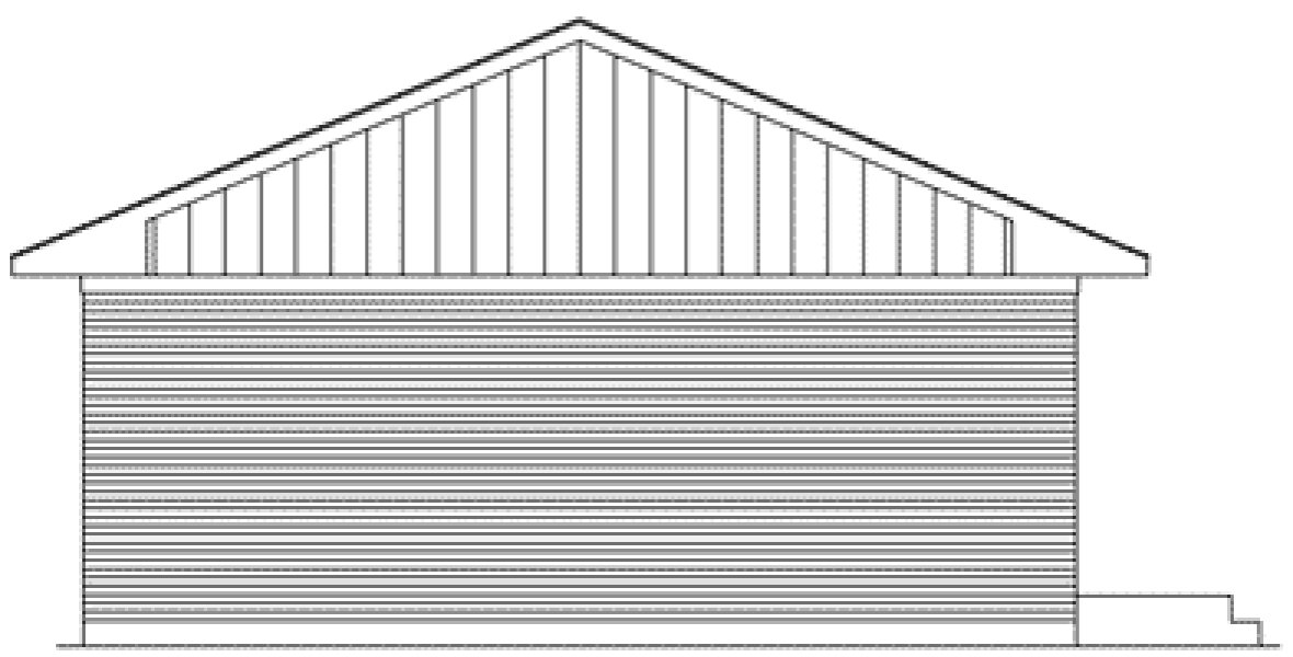 Left Elevation for House Plan #630001