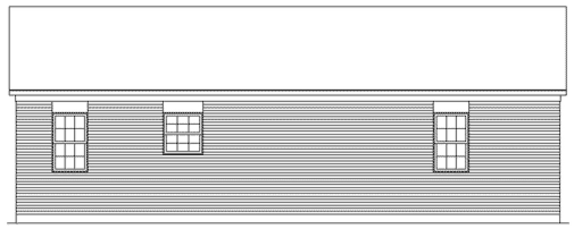 Rear Elevation for House Plan #630001