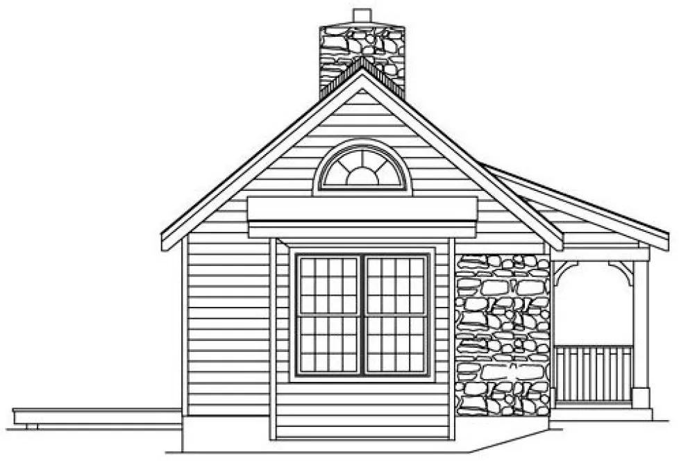 Left Elevation for House Plan #630746