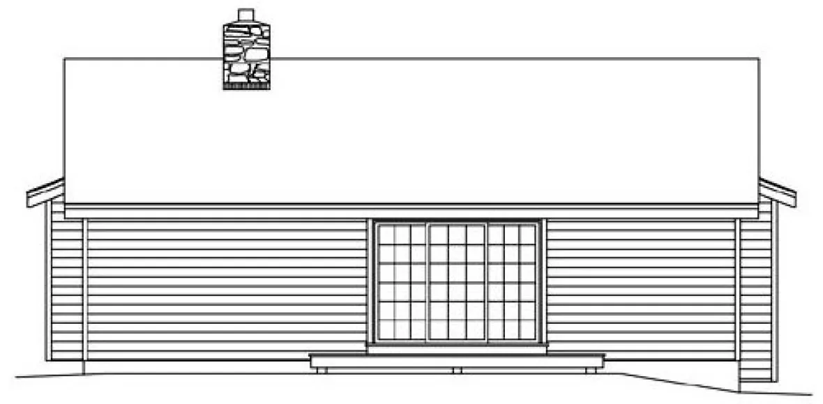 Rear Elevation for House Plan #630746