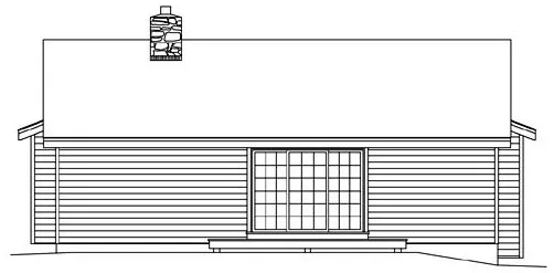 Rear Elevation for House Plan #630746