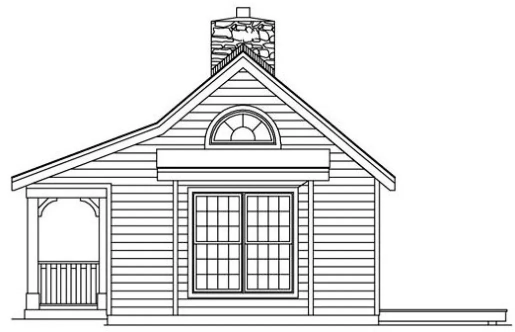 Right Elevation for House Plan #630746