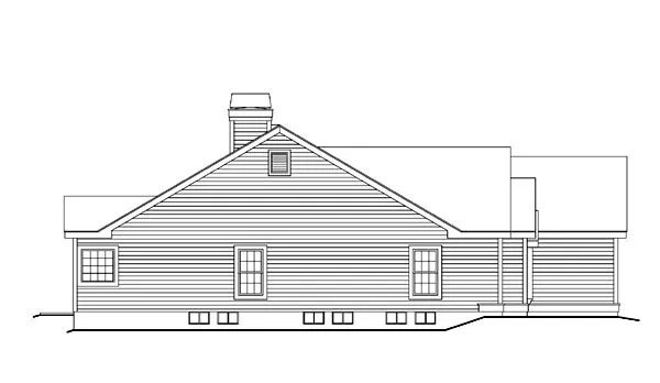 Left Elevation for House Plan #637452