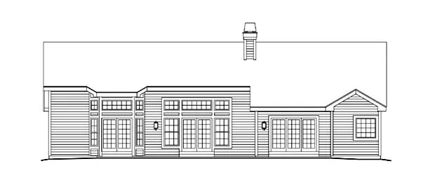Rear Elevation for House Plan #637452