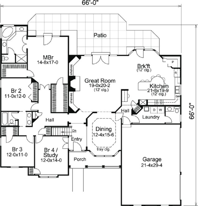 Main Floor Plan for House Plan #637452