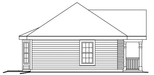 Left Elevation for House Plan #630885