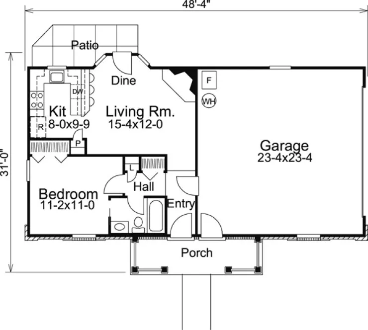 Main Floor Plan for House Plan #630885